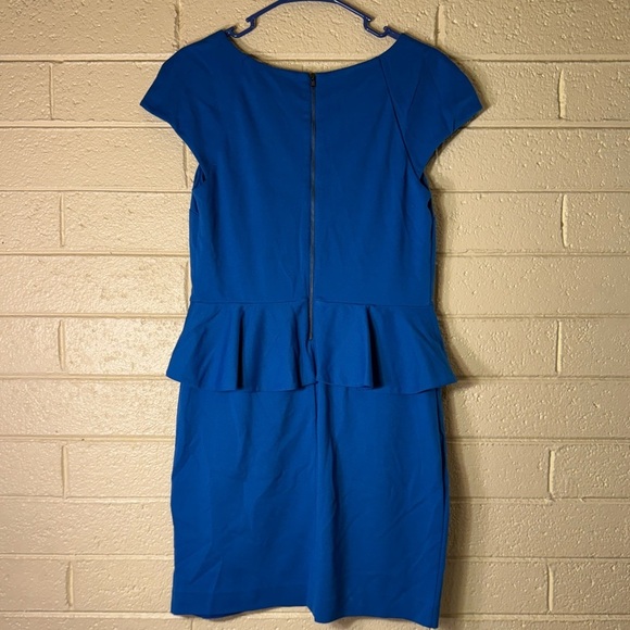 Express Blue Sheath Mini Dress Cap Sleeve - Picture 3 of 6